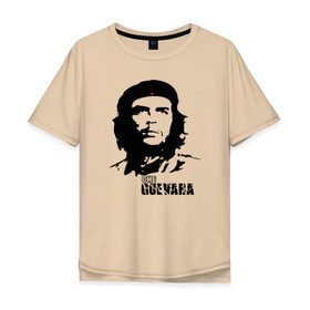 Мужская футболка хлопок Oversize с принтом Эрнесто Че гевара в Санкт-Петербурге, 100% хлопок | свободный крой, круглый ворот, “спинка” длиннее передней части | che guevara | революционер