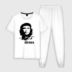 Мужская пижама хлопок с принтом Эрнесто Че гевара в Санкт-Петербурге, 100% хлопок | брюки и футболка прямого кроя, без карманов, на брюках мягкая резинка на поясе и по низу штанин
 | che guevara | революционер