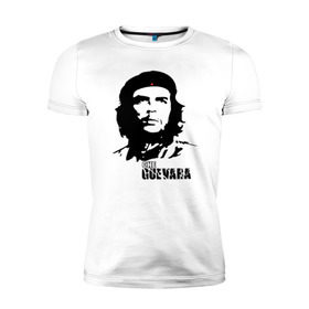 Мужская футболка премиум с принтом Эрнесто Че гевара в Санкт-Петербурге, 92% хлопок, 8% лайкра | приталенный силуэт, круглый вырез ворота, длина до линии бедра, короткий рукав | che guevara | революционер