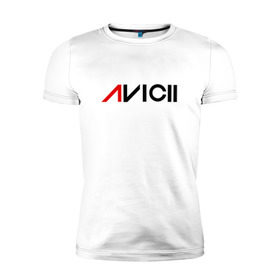 Мужская футболка премиум с принтом Avicii в Санкт-Петербурге, 92% хлопок, 8% лайкра | приталенный силуэт, круглый вырез ворота, длина до линии бедра, короткий рукав | Тематика изображения на принте: avici dj (house) house | avicii | авичи