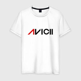 Мужская футболка хлопок с принтом Avicii в Санкт-Петербурге, 100% хлопок | прямой крой, круглый вырез горловины, длина до линии бедер, слегка спущенное плечо. | Тематика изображения на принте: avici dj (house) house | avicii | авичи