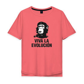 Мужская футболка хлопок Oversize с принтом Че Гевара в Санкт-Петербурге, 100% хлопок | свободный крой, круглый ворот, “спинка” длиннее передней части | che gevara | patriot | вождь | звезда | куба | обезяна | политик | чегевара