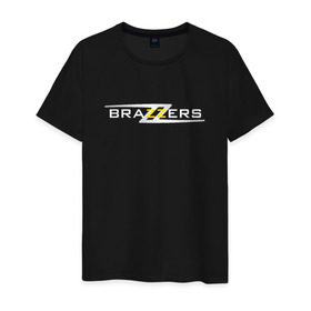 Мужская футболка хлопок с принтом Big Brazzers в Санкт-Петербурге, 100% хлопок | прямой крой, круглый вырез горловины, длина до линии бедер, слегка спущенное плечо. | brazzers