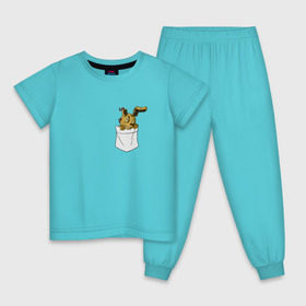 Детская пижама хлопок с принтом Springtrap в кармане FNAF в Санкт-Петербурге, 100% хлопок |  брюки и футболка прямого кроя, без карманов, на брюках мягкая резинка на поясе и по низу штанин
 | fnaf | springtrap | карман | фнаф