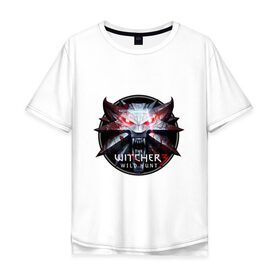 Мужская футболка хлопок Oversize с принтом The Witcher 3 в Санкт-Петербурге, 100% хлопок | свободный крой, круглый ворот, “спинка” длиннее передней части | ведьмак