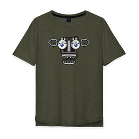 Мужская футболка хлопок Oversize с принтом Endoskeleton FNAF в Санкт-Петербурге, 100% хлопок | свободный крой, круглый ворот, “спинка” длиннее передней части | endoskeleton | fnaf | фнаф