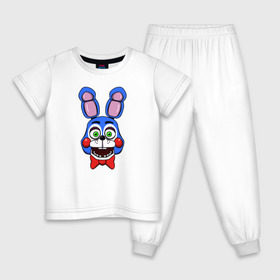 Детская пижама хлопок с принтом Toy Bonnie FNAF в Санкт-Петербурге, 100% хлопок |  брюки и футболка прямого кроя, без карманов, на брюках мягкая резинка на поясе и по низу штанин
 | @ | fnaf | toy bonnie | фнаф