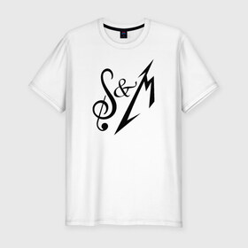 Мужская футболка премиум с принтом Metallica: S&M в Санкт-Петербурге, 92% хлопок, 8% лайкра | приталенный силуэт, круглый вырез ворота, длина до линии бедра, короткий рукав | металлика