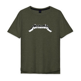Мужская футболка хлопок Oversize с принтом Логотип Metallica (old) в Санкт-Петербурге, 100% хлопок | свободный крой, круглый ворот, “спинка” длиннее передней части | металлика