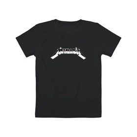 Детская футболка хлопок с принтом Логотип Metallica (old) в Санкт-Петербурге, 100% хлопок | круглый вырез горловины, полуприлегающий силуэт, длина до линии бедер | металлика