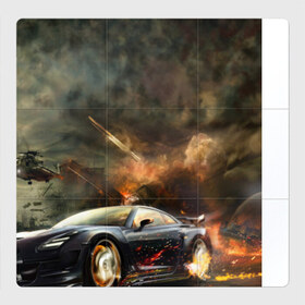 Магнитный плакат 3Х3 с принтом Nissan GTR в Санкт-Петербурге, Полимерный материал с магнитным слоем | 9 деталей размером 9*9 см | Тематика изображения на принте: 