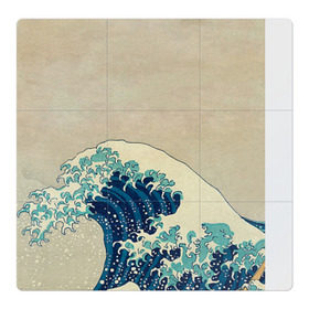 Магнитный плакат 3Х3 с принтом Большая волна в Канагаве в Санкт-Петербурге, Полимерный материал с магнитным слоем | 9 деталей размером 9*9 см | Тематика изображения на принте: волна | гравюра
