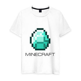 Мужская футболка хлопок с принтом Minecraft в Санкт-Петербурге, 100% хлопок | прямой крой, круглый вырез горловины, длина до линии бедер, слегка спущенное плечо. | boom | media | minecraft | игры | компьютерные игры | майнкрафт