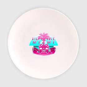 Тарелка с принтом Hotline Miami logo в Санкт-Петербурге, фарфор | диаметр - 210 мм
диаметр для нанесения принта - 120 мм | Тематика изображения на принте: hotline miami