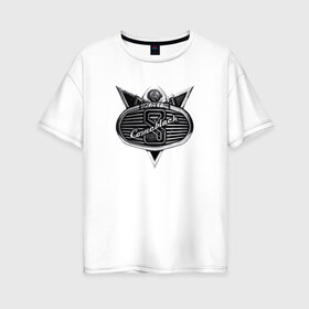 Женская футболка хлопок Oversize с принтом Comablack в Санкт-Петербурге, 100% хлопок | свободный крой, круглый ворот, спущенный рукав, длина до линии бедер
 | rok | scorpions | скорпионс | скорпы