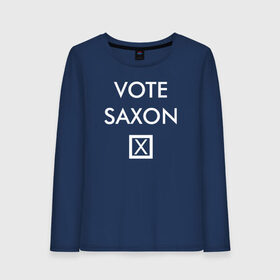 Женский лонгслив хлопок с принтом Vote Saxon в Санкт-Петербурге, 100% хлопок |  | vote saxon doctor who доктор кто саксон голос