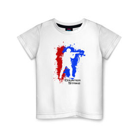 Детская футболка хлопок с принтом Counter Strike в Санкт-Петербурге, 100% хлопок | круглый вырез горловины, полуприлегающий силуэт, длина до линии бедер | counter   strike | контра | стрелялка