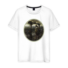Мужская футболка хлопок с принтом Сталкер в Санкт-Петербурге, 100% хлопок | прямой крой, круглый вырез горловины, длина до линии бедер, слегка спущенное плечо. | shooter | stalker | радиация | шутер
