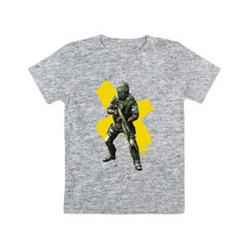 Детская футболка хлопок с принтом STALKER в Санкт-Петербурге, 100% хлопок | круглый вырез горловины, полуприлегающий силуэт, длина до линии бедер | shooter | stalker | радиация | шутер