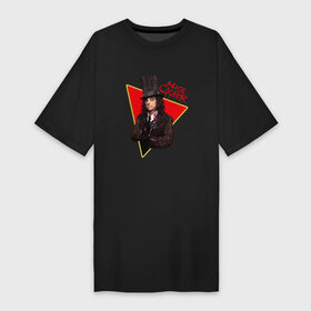Платье-футболка хлопок с принтом Alice Cooper в Санкт-Петербурге,  |  | Тематика изображения на принте: alice cooper | metal | rock | метал | рок | рок музыка | элис купер