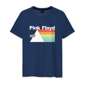 Мужская футболка хлопок с принтом Pink Floyd в Санкт-Петербурге, 100% хлопок | прямой крой, круглый вырез горловины, длина до линии бедер, слегка спущенное плечо. | pank | rok | пинк флойд)