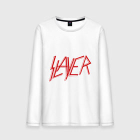 Мужской лонгслив хлопок с принтом Slayer logo в Санкт-Петербурге, 100% хлопок |  | alternative rock | pank | punk | rock | slayer | альтернативный рок | метал | панк | рок | слаер | тяжелая музыка | хард рок | хеви метал