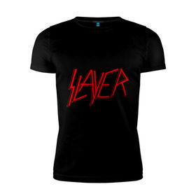Мужская футболка премиум с принтом Slayer logo в Санкт-Петербурге, 92% хлопок, 8% лайкра | приталенный силуэт, круглый вырез ворота, длина до линии бедра, короткий рукав | alternative rock | pank | punk | rock | slayer | альтернативный рок | метал | панк | рок | слаер | тяжелая музыка | хард рок | хеви метал
