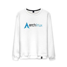 Мужской свитшот хлопок с принтом Arch Linux в Санкт-Петербурге, 100% хлопок |  | Тематика изображения на принте: linux | баш | линукс | ос