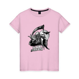 Женская футболка хлопок с принтом Black Sabbath в Санкт-Петербурге, 100% хлопок | прямой крой, круглый вырез горловины, длина до линии бедер, слегка спущенное плечо | black sabbath