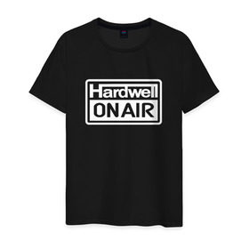 Мужская футболка хлопок с принтом Hardwell on air в Санкт-Петербурге, 100% хлопок | прямой крой, круглый вырез горловины, длина до линии бедер, слегка спущенное плечо. | dj | hardwell | hardwell on air | house | хардвелл