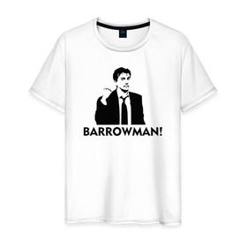 Мужская футболка хлопок с принтом Doctor who: Barrowman! в Санкт-Петербурге, 100% хлопок | прямой крой, круглый вырез горловины, длина до линии бедер, слегка спущенное плечо. | doctor who: barrowman доктор кто десятый тен