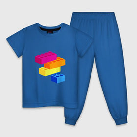 Детская пижама хлопок с принтом Lego в Санкт-Петербурге, 100% хлопок |  брюки и футболка прямого кроя, без карманов, на брюках мягкая резинка на поясе и по низу штанин
 | кубики | лего