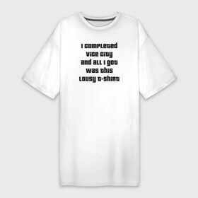 Платье-футболка хлопок с принтом GTA Vice City в Санкт-Петербурге,  |  | при прохождении игры на 100 игрок получает такую футболкуgta vice city гта