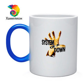 Кружка хамелеон с принтом System Of A Down в Санкт-Петербурге, керамика | меняет цвет при нагревании, емкость 330 мл | hard rock | metal | rock | serj | system of a down | tankian | метал | рок | систем | танкян | хардрок