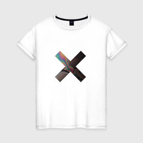 Женская футболка хлопок с принтом логотип the xx в Санкт-Петербурге, 100% хлопок | прямой крой, круглый вырез горловины, длина до линии бедер, слегка спущенное плечо | @