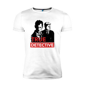 Мужская футболка премиум с принтом Настоящий детектив в Санкт-Петербурге, 92% хлопок, 8% лайкра | приталенный силуэт, круглый вырез ворота, длина до линии бедра, короткий рукав | true detective | сериал