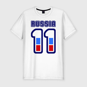 Мужская футболка премиум с принтом Russia - 11 (Республика Коми) в Санкт-Петербурге, 92% хлопок, 8% лайкра | приталенный силуэт, круглый вырез ворота, длина до линии бедра, короткий рукав | 