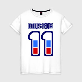 Женская футболка хлопок с принтом Russia - 11 (Республика Коми) в Санкт-Петербурге, 100% хлопок | прямой крой, круглый вырез горловины, длина до линии бедер, слегка спущенное плечо | 