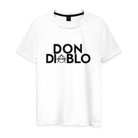 Мужская футболка хлопок с принтом Don Diablo в Санкт-Петербурге, 100% хлопок | прямой крой, круглый вырез горловины, длина до линии бедер, слегка спущенное плечо. | dj | don diablo | house | хаус