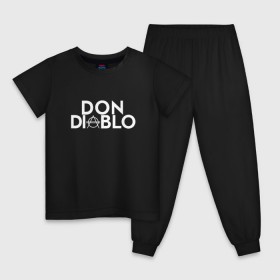 Детская пижама хлопок с принтом Don Diablo в Санкт-Петербурге, 100% хлопок |  брюки и футболка прямого кроя, без карманов, на брюках мягкая резинка на поясе и по низу штанин
 | dj | don diablo | house | хаус