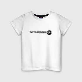 Детская футболка хлопок с принтом TAMRECORDS в Санкт-Петербурге, 100% хлопок | круглый вырез горловины, полуприлегающий силуэт, длина до линии бедер | dnb | neurofunk | tamrecords | нейропанк