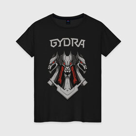 Женская футболка хлопок с принтом Gydra в Санкт-Петербурге, 100% хлопок | прямой крой, круглый вырез горловины, длина до линии бедер, слегка спущенное плечо | bes | neurofunk | neuropunk | tamrecords