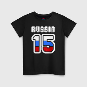 Детская футболка хлопок с принтом Russia - 15 (Сев. Осетия) в Санкт-Петербурге, 100% хлопок | круглый вырез горловины, полуприлегающий силуэт, длина до линии бедер | russia   15 | алания | республика северная осетия
