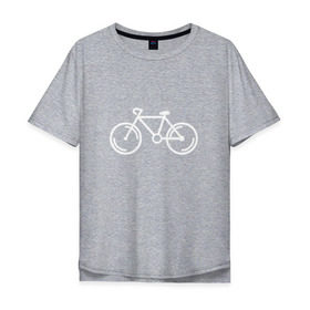 Мужская футболка хлопок Oversize с принтом Велосипедист в Санкт-Петербурге, 100% хлопок | свободный крой, круглый ворот, “спинка” длиннее передней части | велосипед | лето