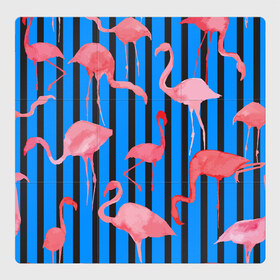 Магнитный плакат 3Х3 с принтом Фламинго в Санкт-Петербурге, Полимерный материал с магнитным слоем | 9 деталей размером 9*9 см | 