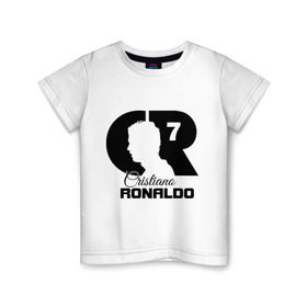 Детская футболка хлопок с принтом Ronaldo в Санкт-Петербурге, 100% хлопок | круглый вырез горловины, полуприлегающий силуэт, длина до линии бедер | cristiano | real madrid | ronaldo | кристиано роналдо | криштиану | криштиану роналду | реал мадрид | роналду | рональдо | спорт | футбол