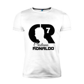 Мужская футболка премиум с принтом Ronaldo в Санкт-Петербурге, 92% хлопок, 8% лайкра | приталенный силуэт, круглый вырез ворота, длина до линии бедра, короткий рукав | cristiano | real madrid | ronaldo | кристиано роналдо | криштиану | криштиану роналду | реал мадрид | роналду | рональдо | спорт | футбол