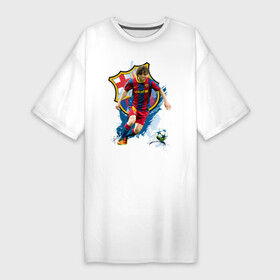 Платье-футболка хлопок с принтом Messi в Санкт-Петербурге,  |  | месси