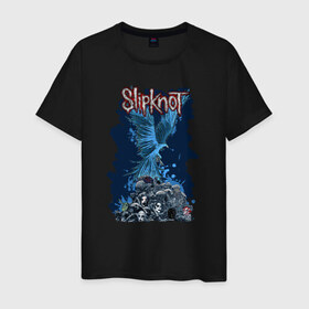 Мужская футболка хлопок с принтом Slipknot в Санкт-Петербурге, 100% хлопок | прямой крой, круглый вырез горловины, длина до линии бедер, слегка спущенное плечо. | 