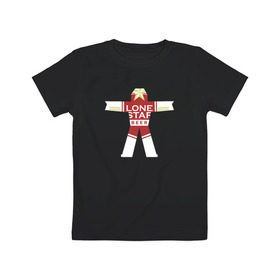 Детская футболка хлопок с принтом Lone star, True detective в Санкт-Петербурге, 100% хлопок | круглый вырез горловины, полуприлегающий силуэт, длина до линии бедер | Тематика изображения на принте: настоящий детектив